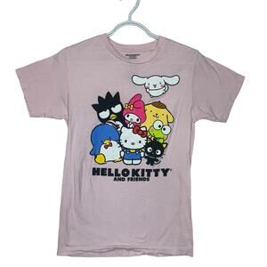 Hello Kitty womens small pink graphic tee short sleeve friends